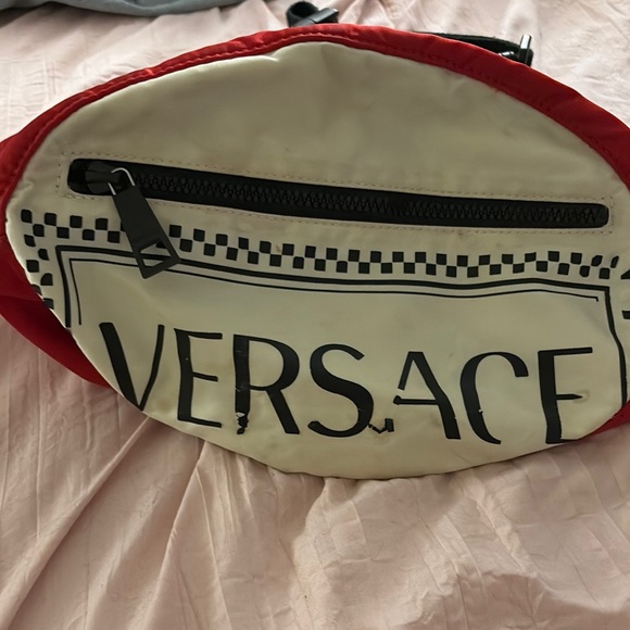 Versace Red and Cream Belt Bag - Picture 1 of 4